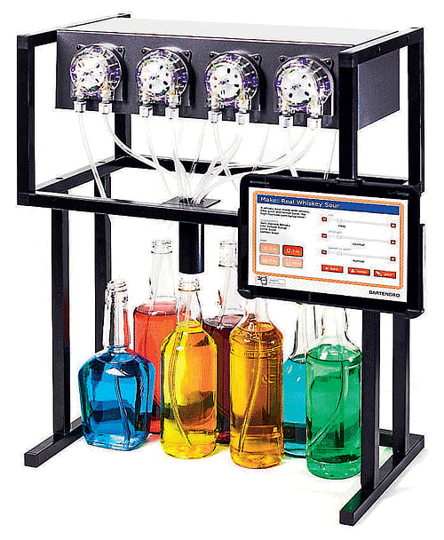 A handout of the Bartendro,  a robotic mixologist. NYT