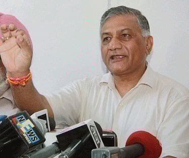 Former Army chief General (retd) V K Singh. PTI photo