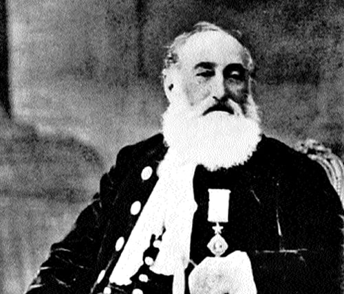 Pathbreaking archaeologist: In the 1840s, Philips Meadows Taylor (left) (courtesy: wikimedia commons) discovered the unique stone alignment (Photo by the author)