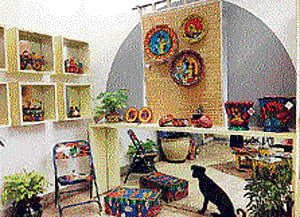 pop appeal: Kitsch art on display at a recent exhibition.