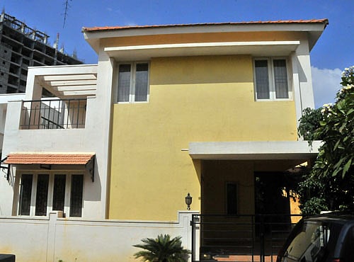 Ram Niwas Pal stayed with his family in this house at  Whitefield. DH Photo