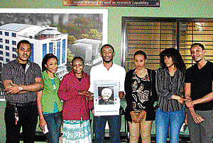 Tony, Sarah, Kabungulu, Caleb, Salamah, Agnes and Grace from Indian Academy. DH photo