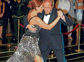 Tango dancers having a ball at the event.