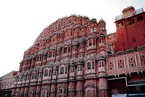 Lost in Time (From top) The Brahma Temple in Pushkar; the Dargah Sharif in Ajmer; the pink facade of Hawa Mahal in Jaipur (Photo by Easo A John).
