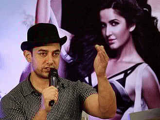 Bollywood actor Aamir Khan addressing a press conference to promote his film 'Dhoom 3' in Chennai on Tuesday. PTI Photo