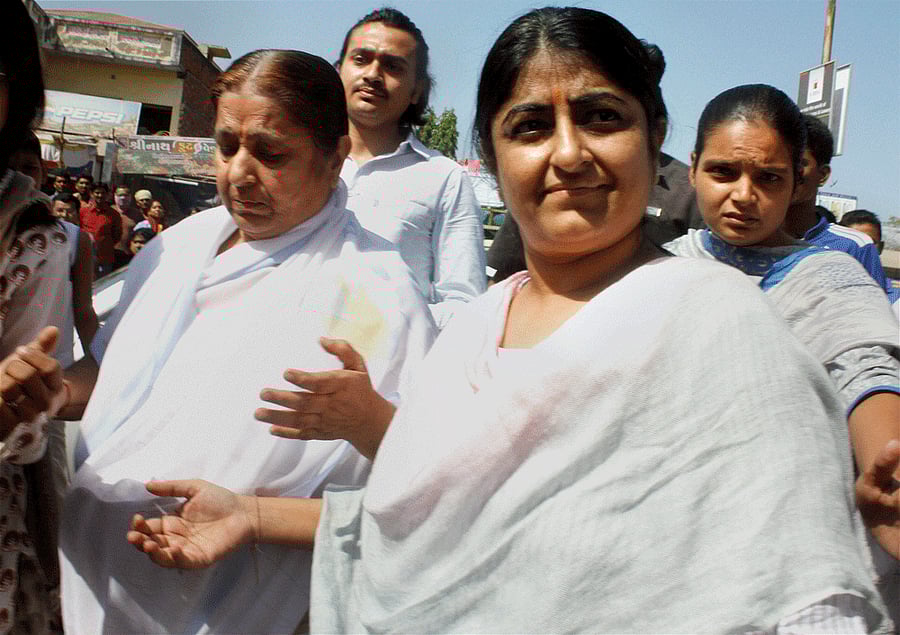 Wife Lakshmi and daughter Bharati of Asaram. PTI File Image