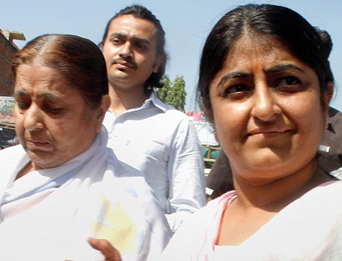 City police arrested self-styled godman Asaram Bapu's wife and daughter and later released them as they procured anticipatory bail in connection with a rape case filed against him by a Surat-based woman. PTI photo