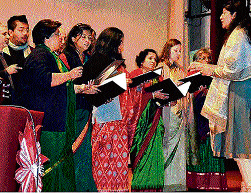 gracious: Cantalibre, a unique carol group, sings for the old and ill.