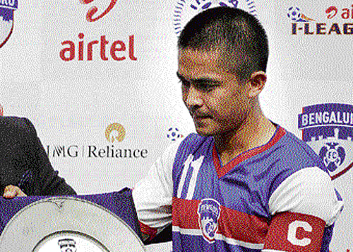 shooting star Sunil Chhetri became the leading Indian scorer in internationals this year, surpassing former Indian captain Baichung Bhutia's record of 42.