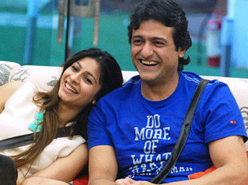 Tanisha Mukherjee and Armaan Kohli in the show Bigg Boss. TV grab.