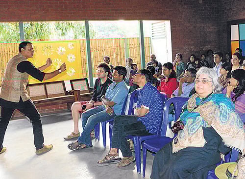 involved: Ameen Haque at the story-telling session.