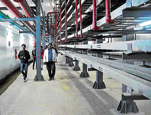 The World Below:  NDMC has briefly opened a 1.2 km long service corridor, below CP.