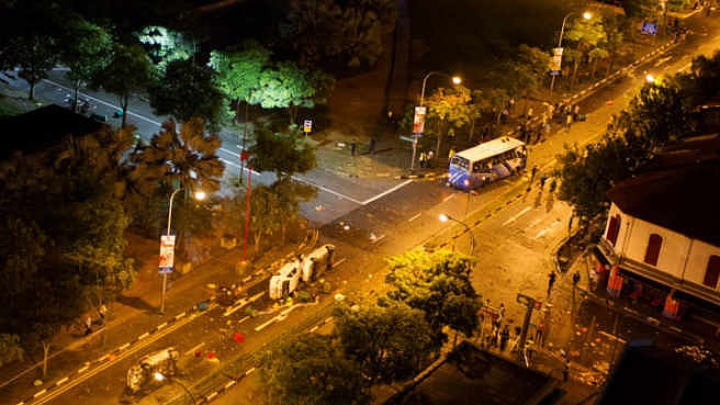 A file photo of the riot in Little India