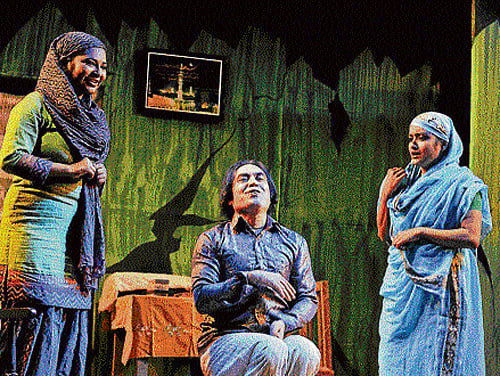 Scene from Gotroheen staged by Bengali theatre group Aamra Kajon recently. DHNS