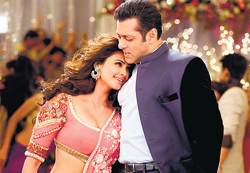 Salman Khan and Daisy Shah in a scene fromthe film