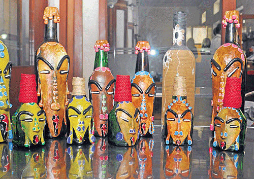 imaginative:  A view of Surekha's work . dh photos by sk Dinesh