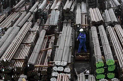 The output growth of eight core sector industries slowed to 2.1 per cent in December 2013 due to a poor showing by coal, petroleum refinery products, steel and cement sectors. Reuters File Photo