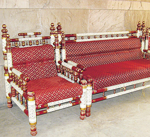 Glossy Sankheda furniture. Photo by author