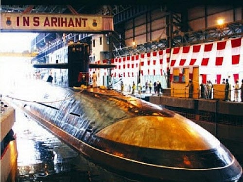 India's first indigenous nuclear-powered attack submarine, INS Arihant, should be ready for deterrence patrols from 2015, roughly in about a year's time from now, its developers say. DH photo