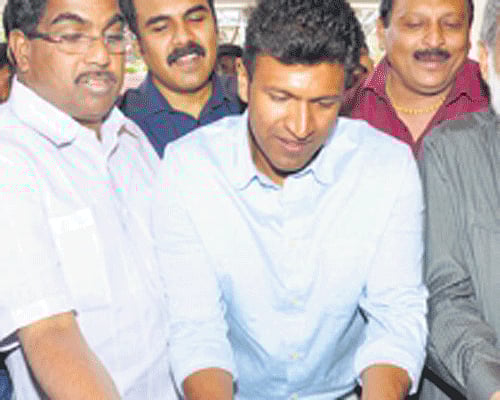 new beginning: Puneeth Rajkumar at the inauguration.