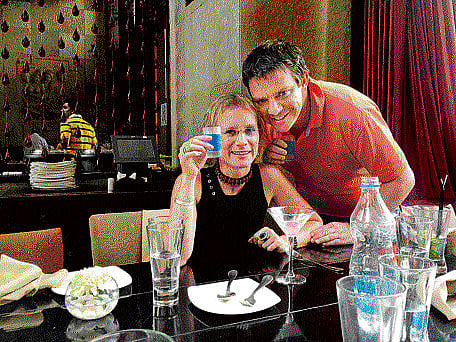 Enjoying: Beate and Hartwig.