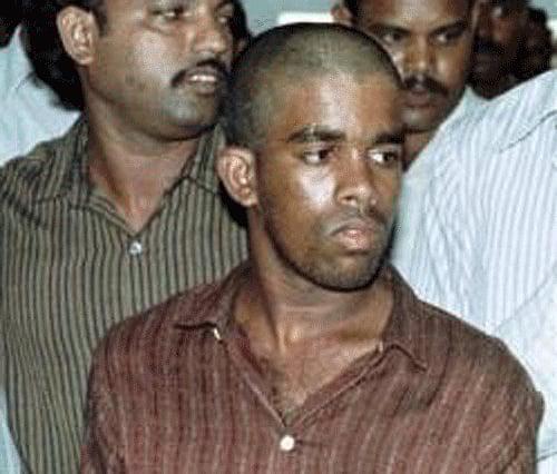 Santhan, Murugan (in pic) and Perarivalan, Nalini, Robert Pious, Jayakumar and Ravichandran are due to be released within days. Reuters Image