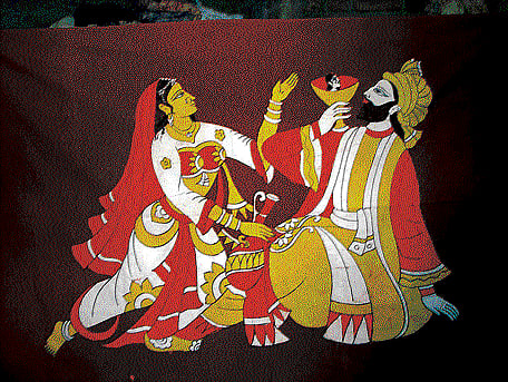 step by step: (From left) The dyeing of cloth; a completed batik design; special pens used to draw patterns. Photos by authors