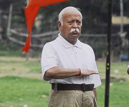 Rashtriya Swayamsevak Sangh chief, Mohan Bhagwat . PTI Image