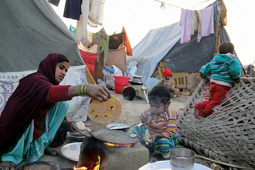 Notwithstanding the Uttar Pradesh government's claims of normalcy and rehabilitation, the victims of the last year's riots continue to live in fear in Muzaffarnagar and Shamli districts even five months after the communal violence. PTI File Photo