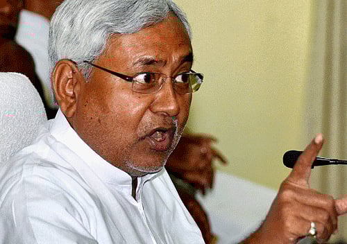 ''Any one, who joined hands with those who insulted Bihar, I have pasted a black background of post as a symbol of protest,'' read Nitish Kumar's post in reference to MNS leader Raj Thackeray who has repeatedly humiliated people from Bihar and defended violence against them. PTI file photo