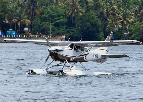 With Sahara India chief Subrata Roy behind bars, the country's first seaplane service from the megapolis to Aamby Valley City, which is run by the Sahara group, was today grounded for the time being. PTI File Photo