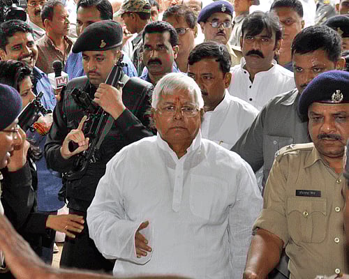 <div class="paragraphs"><p>The former Bihar chief minister was sentenced to five years in prison and slapped with a fine of Rs 60 lakh by a special CBI court in Ranchi.</p></div>