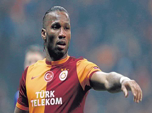 Galatasaray's Didier Drogba will be the centre of attention when he comes up against his former club Chelsea during their Champions League last-16 tie. Reuters