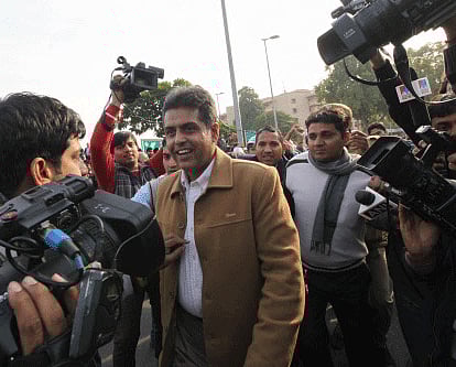Congress today indicated that Information and Broadcasting Minister Manish Tewari is likely to be party nominee from Ludhiana Lok Sabha constituency. PTI photo