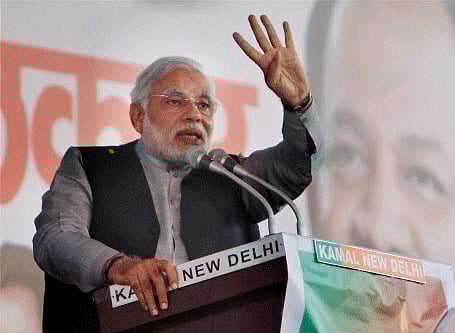 ''On one side is a tea seller and on the other is a shahzada... now it is for you to decide who do you want to choose,'' says Modi. PTI file photo