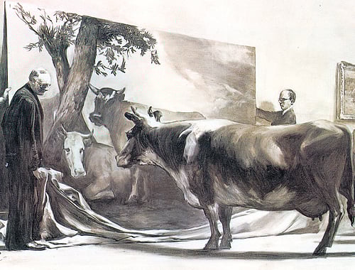 The Innocent Eye Test, painting by Mark Tansey