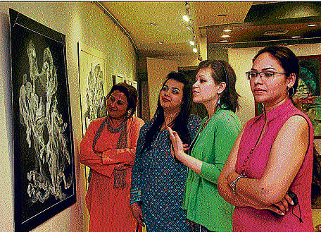 ndia is something we have always imagined and standing here today I feel it is like modern Pakistan," asserts Amna Ilyas, a contemporary artist from Pakistan...DH photo