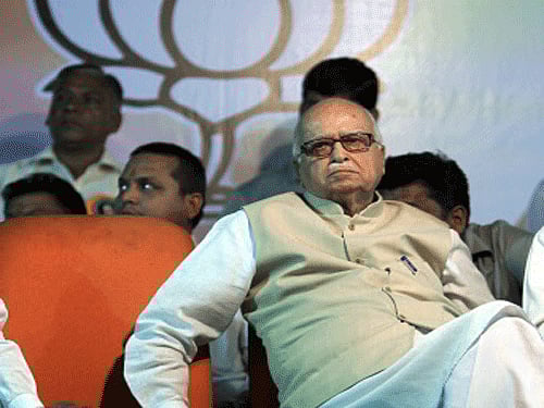 Accompanied by Narendra Modi, veteran BJP leader L K Advani today filed his nomination from Gandhinagar Lok Sabha constituency, putting up a show of unity after months of apparent frost in ties between the two. PTI Photo