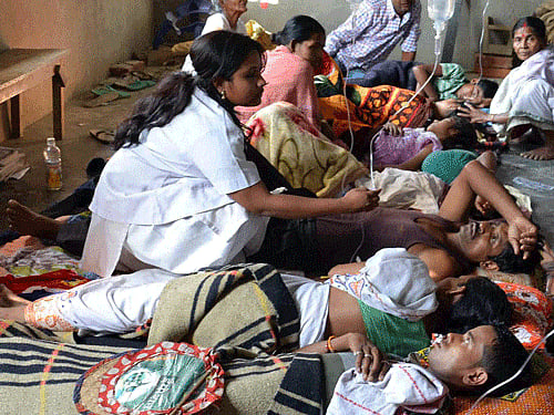 At least 300 people, including children, were taken ill after consuming contaminated food during separate marriage ceremonies in two districts, police said today. PTI Photo