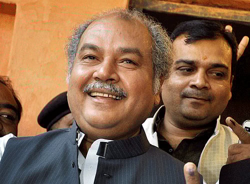 Tomar appears to be sitting pretty this year having secured the backing of the palace. Yashodhara Raje Scindia, a two-term member of the Lok Sabha and currently a minister in the Madhya Pradesh government, has been actively campaigning for Tomar. AP file photo