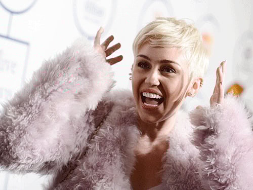 Singer Miley Cyrus, who was hospitalised for a week following an 'extreme allergic reaction' to a prescribed antibiotic, has been busy gorging on pancakes. AP file photo