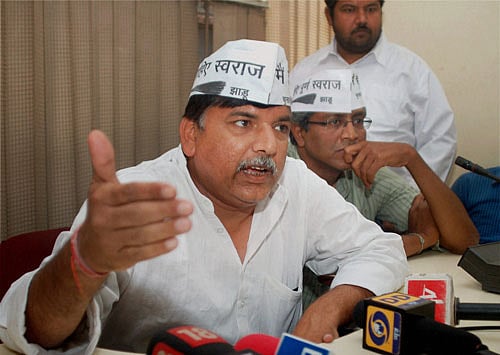 Aam Aadmi Party leader Sanjay Singh. PTI Image