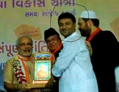 Congress on Monday questioned Modi's links with Fatta, an accused in a hawala racket, after releasing a series of pictures featuring the duo. PTI photo