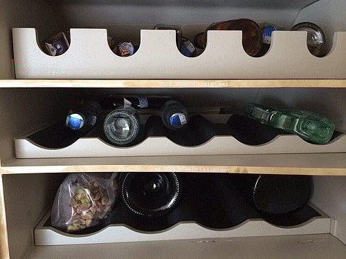 A bar inside a private charter Gulfstream aircraft, which was grounded on Tuesday by Directorate General of Civil Aviation at Delhi's IGI Airport for violating liquor and other safety rules. PTI Photo