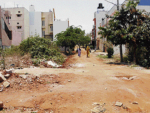 Un-tarred and bumpy, the country road lay there in rustic decay. DH photo