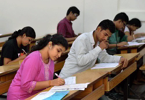 Central Crime Branch sleuths on Tuesday arrested two persons who were allegedly arranging proxy candidates for aspiring medical students taking the COMEDK undergraduate entrance test. DH photo for representation purpose