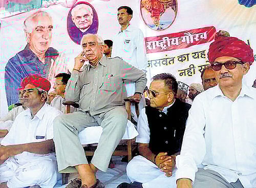 Talking to reporters here yesterday, Singh said that he had promised the people of Barmer and Jaisalmer that he would not return to BJP, ''so now there is no question of doing it''. PTI file photo