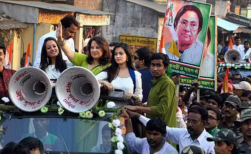 The Trinamool Congress' strategy to put up a host of stars from various fields paid rich dividend allowing it to register a thumping victory in 34 seats to nearly double its 2009 tally of 19. PTI file photo