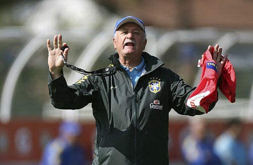 Brazil coach Luiz Felipe Scolari urged his troops to sharpen up a day before their World Cup warm-up with Panama. Reuters photo