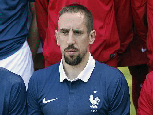 France's World Cup chances suffered a severe blow when influential winger Franck Ribery was ruled out with lower back problems on Friday. AP photo